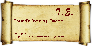 Thuránszky Emese névjegykártya